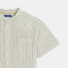 Chemise manches courtes en lin rayé beige Garçon Chemise manches courtes en lin rayé beige Garçon