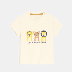 T-shirt animaux blanc bébé...