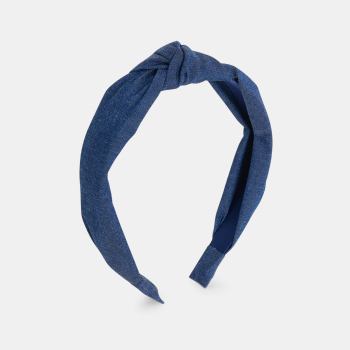 Serre-tête en denim effet noué Fille