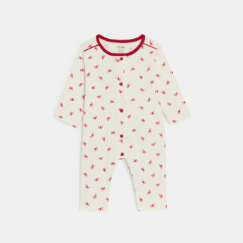 بيجاما بدون أقدام، مرسوم عليها فراشة، للطفلة الصغيرة