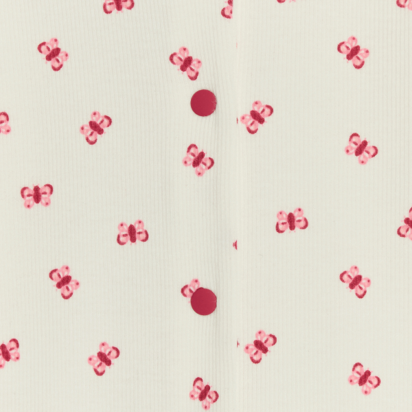 بيجاما بدون أقدام، مرسوم عليها فراشة، للطفلة الصغيرة بيجاما بدون أقدام، مرسوم عليها فراشة، للطفلة الصغيرة