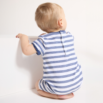 أفرول قصير مقلم للصبي الرضيع عليه صورة حيوان الكوالا والحوت