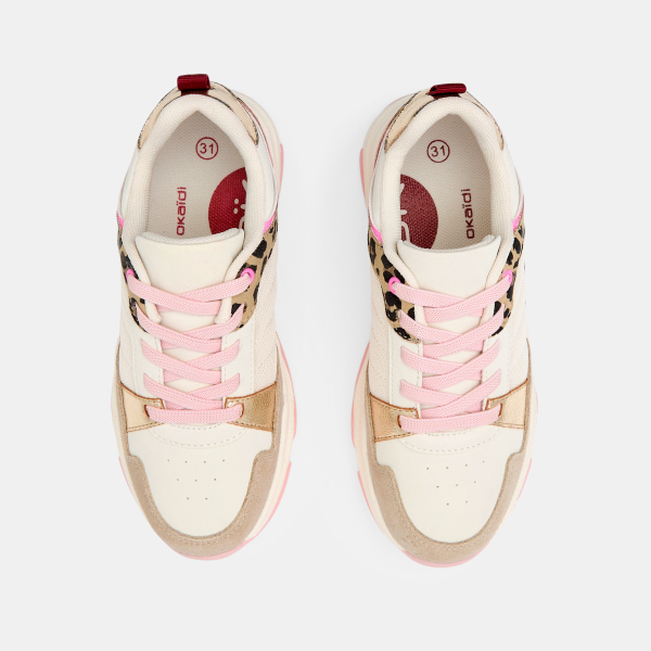 حذاء رياضي للجري برباط، وردي اللون للفتيات حذاء رياضي للجري برباط، وردي اللون للفتيات