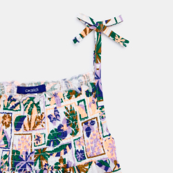 Débardeur à smocks imprimé...