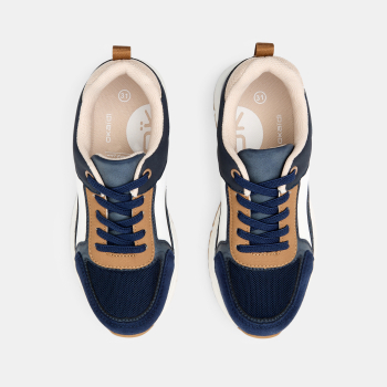 حذاء رياضي للجري برباط ، أزرق اللون للأولاد