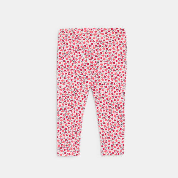 Legging fleuri rose bébé fille Legging fleuri rose bébé fille