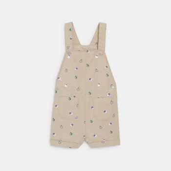 سالوبيت قصير رمادي اللون، عليه صور فاكهة، للصبي الصغير