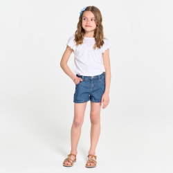 Short en jean bleu Fille