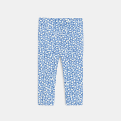 طماق أزرق مزين بالأزهار للفتيات الصغيرات