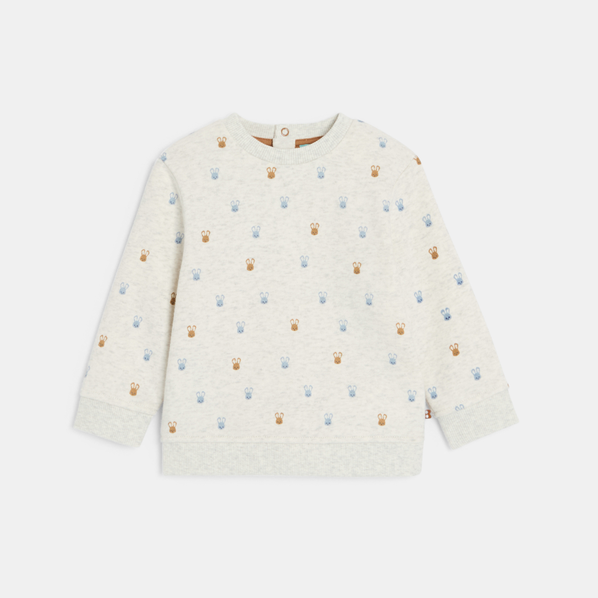 بلوفر قماش، اللون رمادي، عليه رسم الأرنب، للصبي بلوفر قماش، اللون رمادي، عليه رسم الأرنب، للصبي