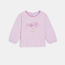 سويت شيرت ميلتون أرجواني اللون مطبوع للطفلة الصغيرة