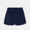 Short souple en jersey fantaisie bleu marine Fille Short souple en jersey fantaisie bleu marine Fille