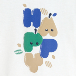 T-shirt à message blanc...