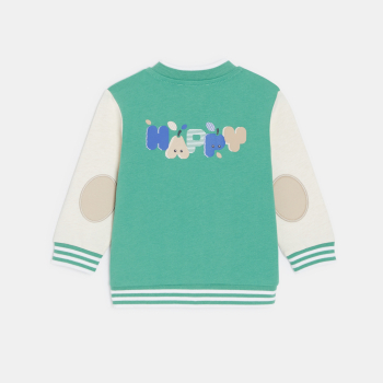 جاكيت تيدي مرسوم عليها فواكه خضراء اللون، للصبي الصغير