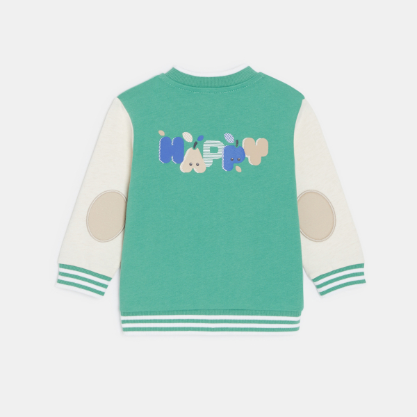 جاكيت تيدي مرسوم عليها فواكه خضراء اللون، للصبي الصغير جاكيت تيدي مرسوم عليها فواكه خضراء اللون، للصبي الصغير