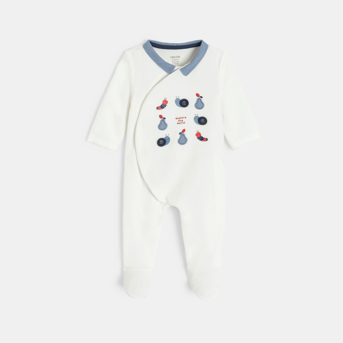 Dors-bien velours blanc bébé garçon Dors-bien velours blanc bébé garçon