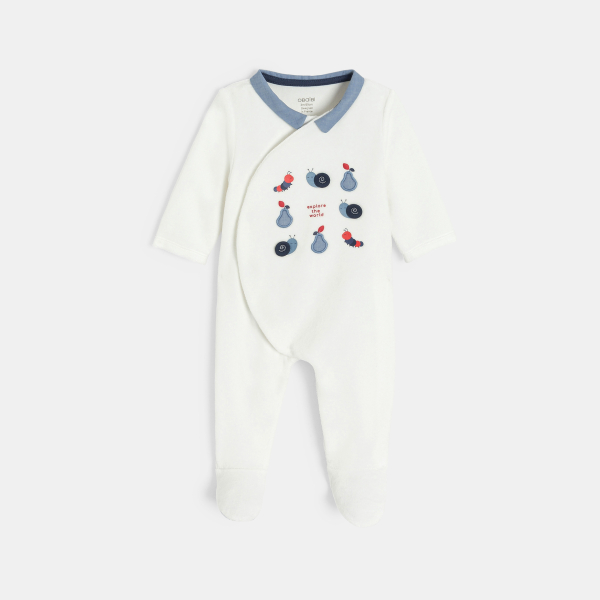 Dors-bien velours blanc bébé garçon Dors-bien velours blanc bébé garçon