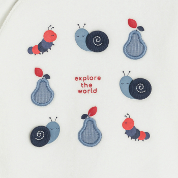 Dors-bien velours blanc bébé garçon