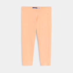 Legging court en jersey orange pastel Fille