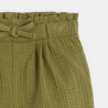 شورت بخصر عالٍ من القطن الفاخر، اللون أخضر، للطفلة الصغيرة شورت بخصر عالٍ من القطن الفاخر، اللون أخضر، للطفلة الصغيرة