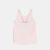 Débardeur motifs imprimés et sequins rose pastel Fille Débardeur motifs imprimés et sequins rose pastel Fille