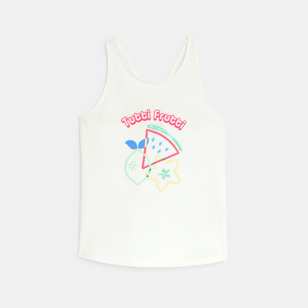 قميص داخلي عليه نقوش مطبوعة وتطريز أبيض اللون للفتيات قميص داخلي عليه نقوش مطبوعة وتطريز أبيض اللون للفتيات