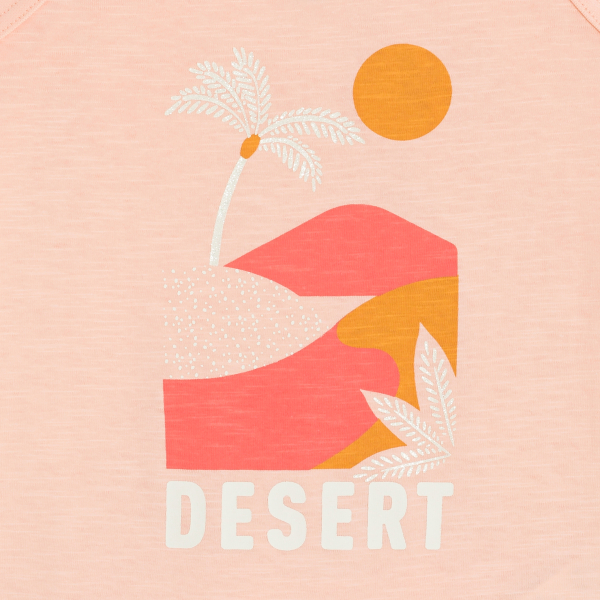 بيجاما قطعتين شورت من الجيرسيه، عليها صورة المشمش للفتيات  بيجاما قطعتين شورت من الجيرسيه، عليها صورة المشمش للفتيات