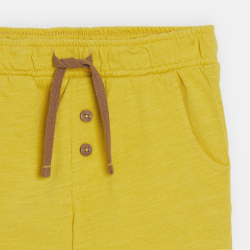 شورت جيرسيه قطني مقلم أصفر...