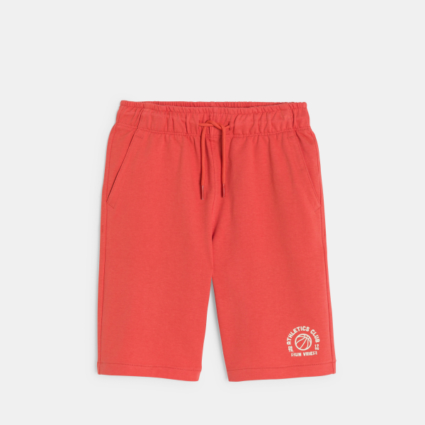 شورت برمودا أحمر للأولاد شورت برمودا أحمر للأولاد