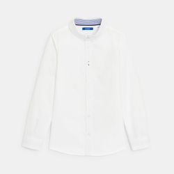 Chemise Oxford à col américain blanche garçon