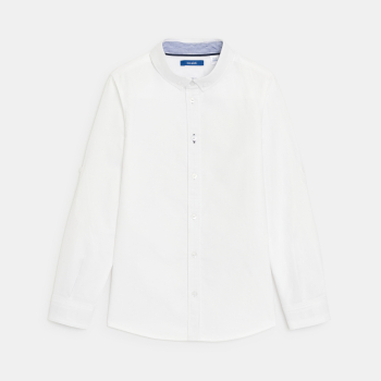 Chemise Oxford à col américain blanche garçon