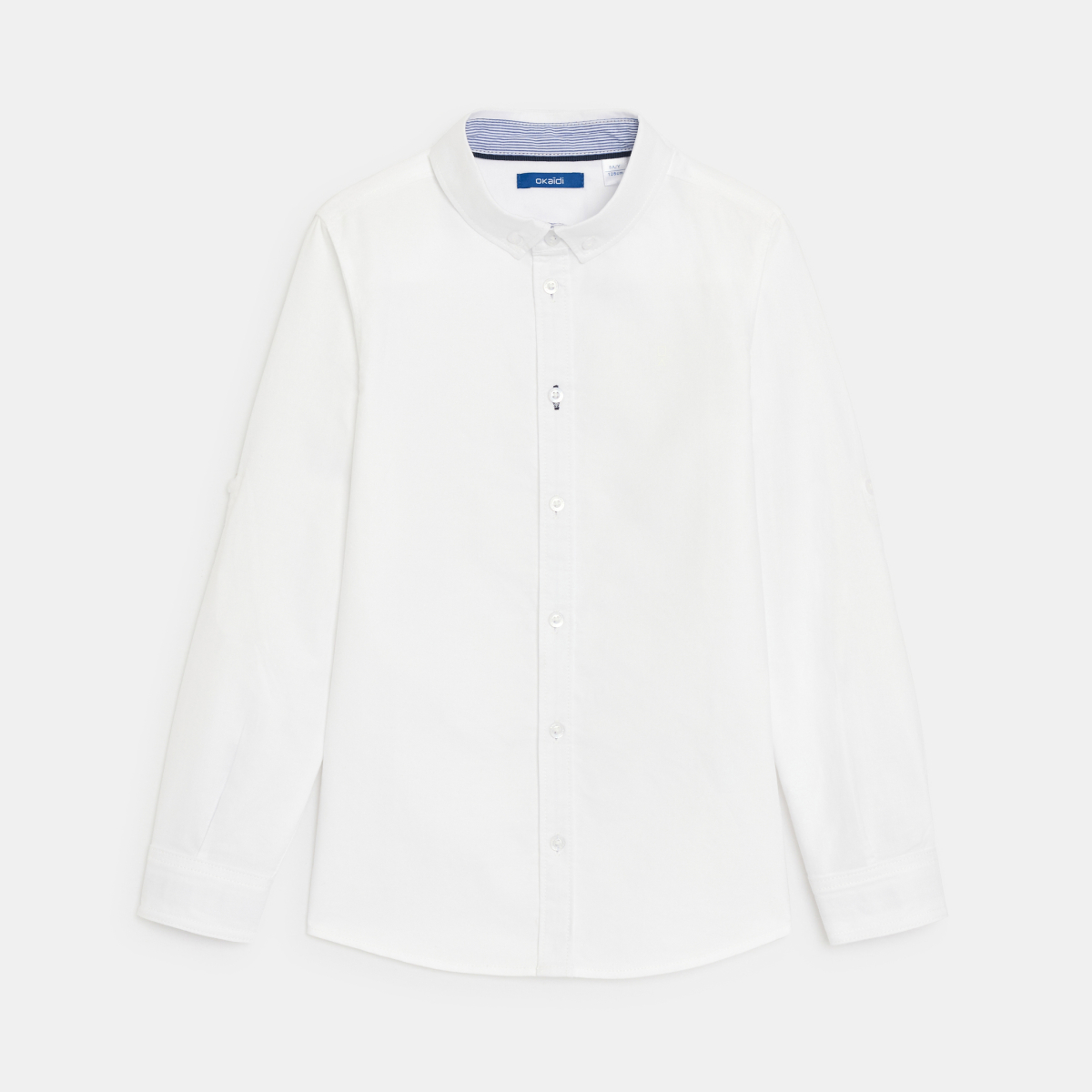 Chemise Oxford à col américain blanche garçon Chemise Oxford à col américain blanche garçon