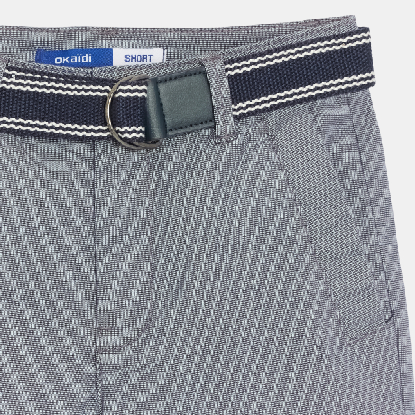 شورت برمودا تشينو بحزام فيروزي للأولاد شورت برمودا تشينو بحزام فيروزي للأولاد