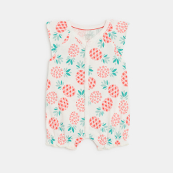 Combi courte ananas orange bébé fille
