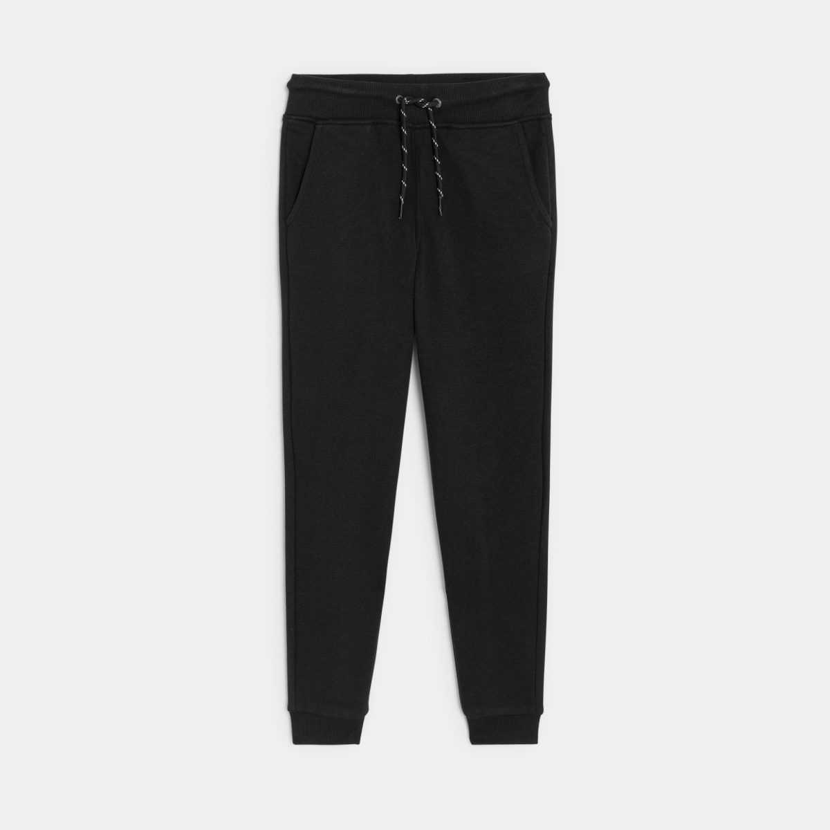 Pantalon de jogging en molleton noir garçon Pantalon de jogging en molleton noir garçon