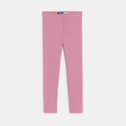 Leggings unis rose fille