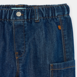 Pantalon cargo denim bleu...