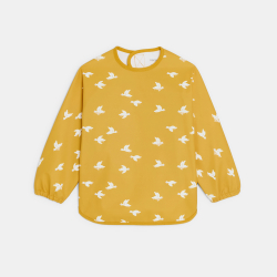 مريلة ممارسة النشاط مطبوع عليها أوزة، صفراء اللون، للطفل الصغير