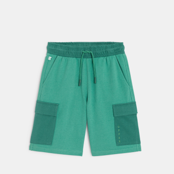 شورت برمودا كارجو أخضر من قماش الميلتون للأولاد