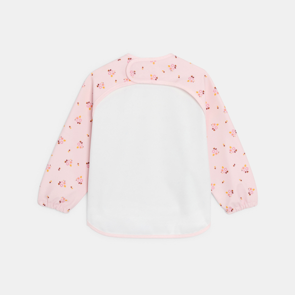 مريلة للأنشطة مطبوع عليه زهور، وردية اللون، للطفلة الصغيرة مريلة للأنشطة مطبوع عليه زهور، وردية اللون، للطفلة الصغيرة