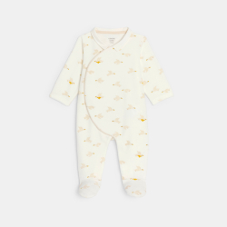 Dors-bien velours oie beige bébé garçon