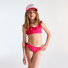 Maillot de bain volanté 2 pièces rose Fille