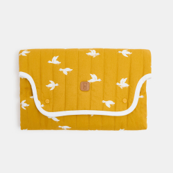 Tapis à langer de voyage jaune naissance mixte