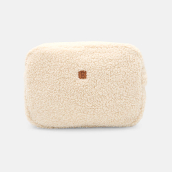 Trousse zippée moumoute rose bébé fille