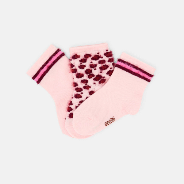 Chaussettes douces rose bébé fille (lot de 3) Chaussettes douces rose bébé fille (lot de 3)
