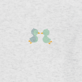 بودي أخضر اللون بياقة أمريكية وأكمام طويلة مرسوم عليه بطة، للصبي الصغير