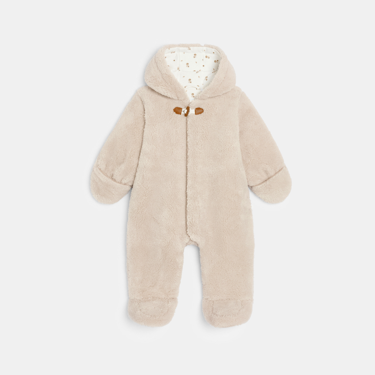 أفرول طيار دافئ من صوف الشيربا وردي اللون للفتيات أفرول طيار دافئ من صوف الشيربا وردي اللون للفتيات