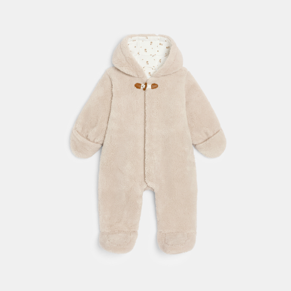 أفرول طيار دافئ من صوف الشيربا وردي اللون للفتيات أفرول طيار دافئ من صوف الشيربا وردي اللون للفتيات