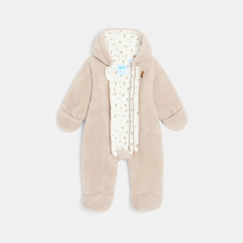 أفرول طيار دافئ من صوف الشيربا وردي اللون للفتيات