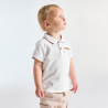 Polo coton piqué imprimé blanc bébé garçon Polo coton piqué imprimé blanc bébé garçon